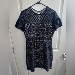 Nordstrom NSR Black Lace Dress Size L